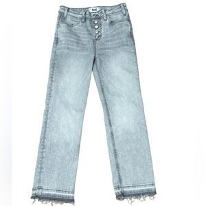 ✨ PAIGE Cindy Crop Exposed Button Jeans Faded Asphalt Distressed -‎ Size 26 ✨